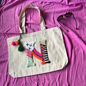 NWT - Nilly's Handmade Punch Big N Tote